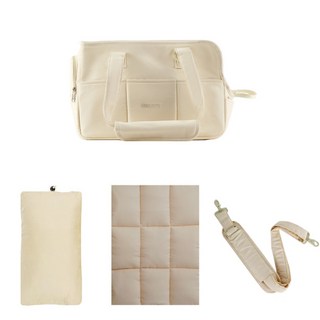 티지피 강아지 슬링백 이동 외출 산책 가방 대형 초대형, 베이지, 1개