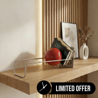 LEAIN 키네틱 데스크테리어 스테인리스 볼 북엔드 책꽂이 북스탠드 책상 홈카페 인테리어 오브제 책지지대 책상정리 매거진랙 카페소품, 레드