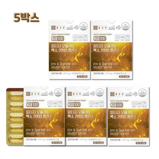 종근당 20100 알티지오메가3 맥스2000 플러스x5박스, 60정, 5개