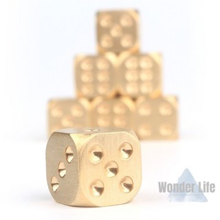金骰子 聚會遊戲骰子 金銅色 過年桌遊適用 黃銅工藝 土豪金 夜店遊戲 招財吹牛骰子, 1個, 金骰子 (E0089)