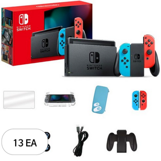 닌텐도 스위치 본체 네온 HAD + 악세서리 7종 랜덤발송 세트