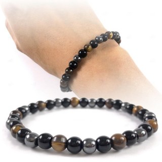 구슬 팔찌 행운 건강 재물운 호안석 스톤 아이 천연 고급 선물 남성용 스타일 심플한