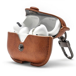 NUART AirPods 皮革保護套, Airpod Pro 2/Pro, 棕色, 1個