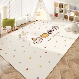 FONOW 강아지매트 방수 미끄럼 방지 애견 매트 5mm 두께의 강아지 가정용 매트, B-컬러 하트, 1개