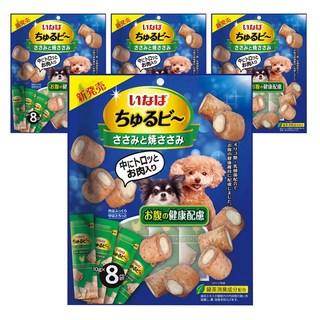 이나비 강아지 츄르비 닭가슴살&구운닭가슴살, 장건강케어용, 10g, 32개