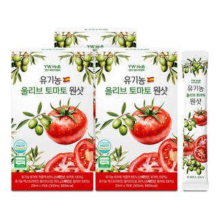 연우에이치앤비 스페인 유기농 올리브 엔 로마 토마토 원샷 올토샷 바예호 엑스트라버진 오일 착즙 라이코펜 듀얼샷, 3개