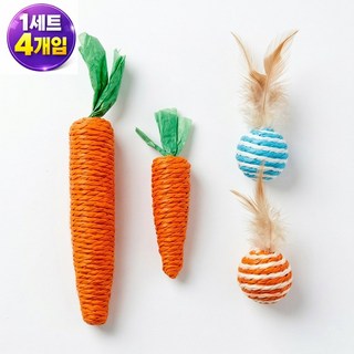 마이굿즈 고양이 장난감 이갈이 애착 인형 스크래쳐 공 사냥 놀이기구 스트레스 완화 4종 1세트