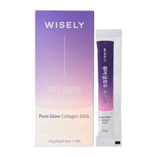 와이즐리 퓨어글로우 뮤신 콜라겐 키위맛 젤리 스틱, 200g, 1박스