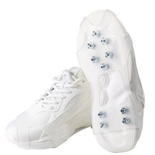 冰爪鞋套 戶外防滑冰爪 登山鞋套 冰地雪地防滑鞋套, 鋼爪升級款(透明)