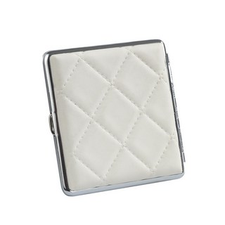 時尚菱格紋皮革香菸盒 輕巧便攜