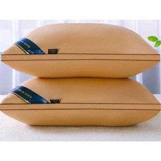 纖維枕 枕頭 買一送一 可水洗枕芯 羽絲絨枕頭 五星級酒店成人家用, 【中枕】鳳尾金色三件以上下請宅配,買一送一實發2個枕芯（送枕套）三件請宅配, 1個