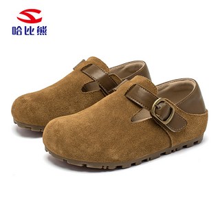 哈比熊 兒童瑪莉珍鞋 絨面 圓頭 娃娃鞋