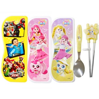 카봇/캐치티니핑 스푼젓가락 케이스 세트 캐릭터 2단계 교정젓가락 수저집 유아 아동 남아여아, 1개, 스푼+젓가락+케이스, 카봇양손