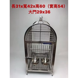HOKAPET 鸚鵡白鐵外出籠 白鐵鳥籠 攜帶籠 旅行籠 中大型鸚鵡適用, 1個, 大款外出籠(L)