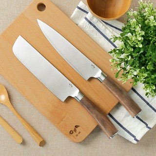 葉添 匠緻雙刀組 VG10高硬度三合鋼實木柄 台灣品牌主廚刀萬用刀, 1個