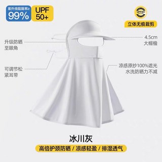 無痕冰絲防曬面罩 女高顏值 夏季冰涼透氣 立體全臉遮陽 防紫外線臉罩