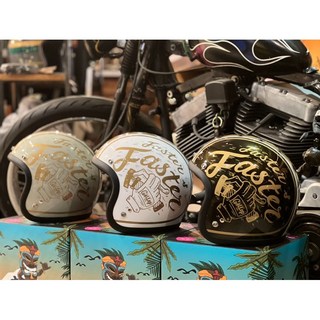 捷寶 2025 GALLOP Freedom Racer 日本蛋型小帽體 Cafe 風格 3/4 安全帽, 水泥乳綠,L, 1個