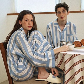 오셀픽 스탠다드 긴팔 파자마 세트 여성 남성 잠옷 커플 홈웨어