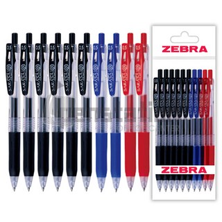 제브라 사라사 클립 중성펜 흑색/청색/적색 세트, 1개, 사라사클립 0.5mm 흑색6개+청색2개+적색2개 세트