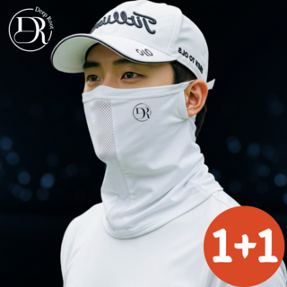 딥루트 자외선차단 골프마스크 멀티스카프 햇빛가리개, 화이트+화이트, 1세트