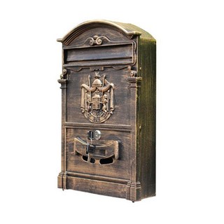 固得家俬 鑰匙款 信箱 鍍鋅板 金色 簡約復古郵箱 意見箱