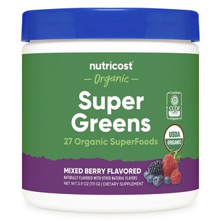 nutricost 超級食物蔬果粉 莓果口味, 111g, 1罐