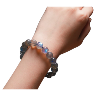 頂級拉長石手鍊 天然原礦 圓珠手串 女款手飾