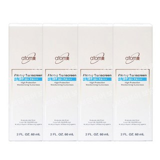 한국콜마 애터미 선크림 화이트 60ml 4세트 +휴대용미니물티슈 1개 선물