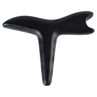 天然工坊 砭石刮痧板 T型設計 全身按摩適用 黑色, 黑, 1個