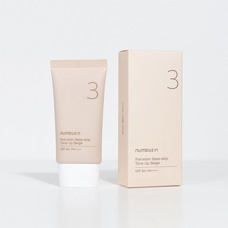 numbuzin 潤碧之茵 數字3號 陶瓷美肌素顏霜 隔離 防曬 50ml 自然 裸妝 提亮 SPF50, 1個, 素顏霜一瓶