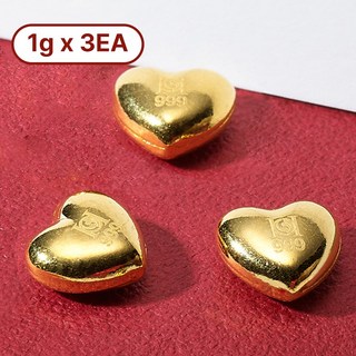 24k 순금 골드바 하트 콩알금 주물 금 생일 기념일 금테크 금투자 선물 1g/3g/5g/10g
