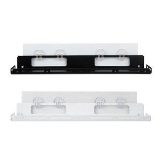 정리의 달인 깔끔선반 무타공 일자 욕실 벽선반 메탈선반, 4개, 블랙