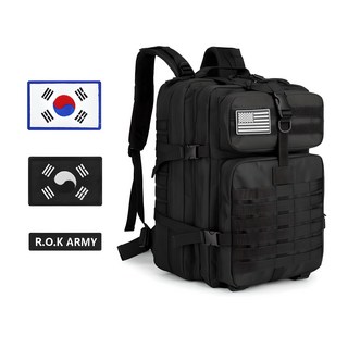 SPO HOLIC 露營登山軍規後背包 45L, 黑色