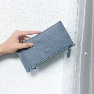 頭層牛皮薄款長夾 真皮超薄手拿長款皮夾-多色
