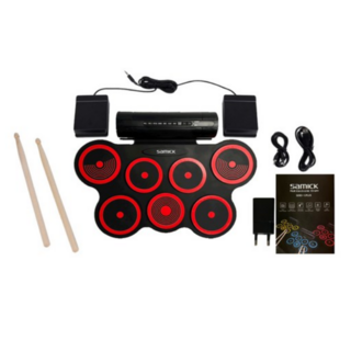 삼익악기 폴더블 롤 전자드럼패드 SERD-1PLUS, (삼익악기 정품)SERD-1PLUS=레드, 2개