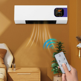 어반로우 벽걸이 타이머 온풍기 냉풍기 겸용 고속가열 대용량 원룸 욕실 사무실 난방, 화이트, 1개