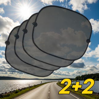 선쉐이드 차량용 흡착 햇빛가리개 2+2, 블랙, 4개