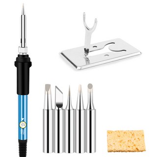 可調溫恆溫烙鐵8件組套裝：焊槍、焊筆、多種烙鐵頭、電烙鐵，適用於焊接, 1個, 8件組 可調溫烙鐵