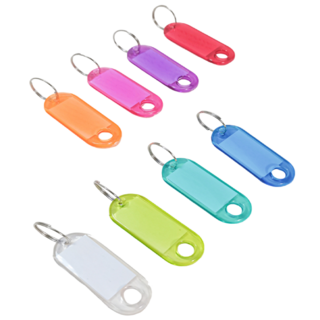 BOGUSAGU 투명 칼라 열쇠고리 네임택 16P BSN-002, 16개, 혼합