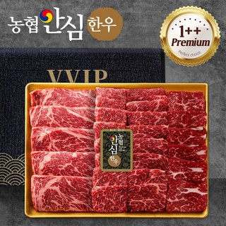 [농협안심한우] 따봉프레시 육즙가득 1++ 구이용 명절 선물세트, 1개, 1000g