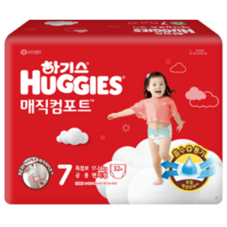 하기스 2024 매직컴포트 팬티형 기저귀 남녀공용, 점보형 이상(3XL), 64매