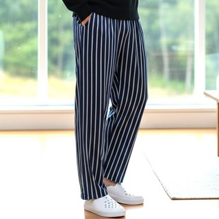 캐리루시 남성 스트라이프 피치기모 잠옷바지 / 남자 따뜻한 겨울 파자마 / 기모 홈웨어 바지 / 남자 겨울 수면바지