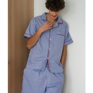 [오끼뜨] OGGITT (m)스탠다드 빈 스트라이프 파자마 반소매세트 레드블루