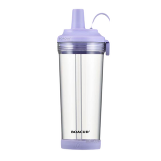 超美配色 TRITAN 磁吸珍奶杯 850ML 不含雙酚A 透明珍奶杯 吸管杯 環保杯 隨行杯, 1個, 磁吸透明環保珍奶杯 Tritan 薰衣紫