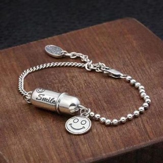 캡슐 팔찌 부모님 선물 약통 보관 쥬얼리 휴대용 알약 스마일팔찌