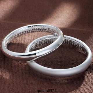 999純銀手鐲素圈足銀古法傳承鐲子實心磨砂禮物