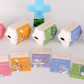 NEW 부활절 2구 계란판케이스 달걀 포장 10매 6176, 1세트, 2.일러스트