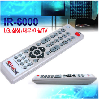 하나로리모컨 LG/삼성/대우/아남 TV전용 리모컨 IR-6000, 1개