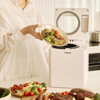 리쿡 큐브 음식물처리기 2.5L 미니 건조 분쇄 쓰레기 처리기, 화이트, 화이트