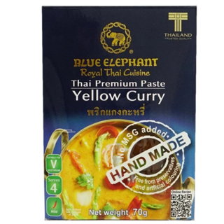 藍象泰式皇家料理黃咖哩醬，道地泰式風味，快速簡單，多種天然香料調製, 1個, 70ml